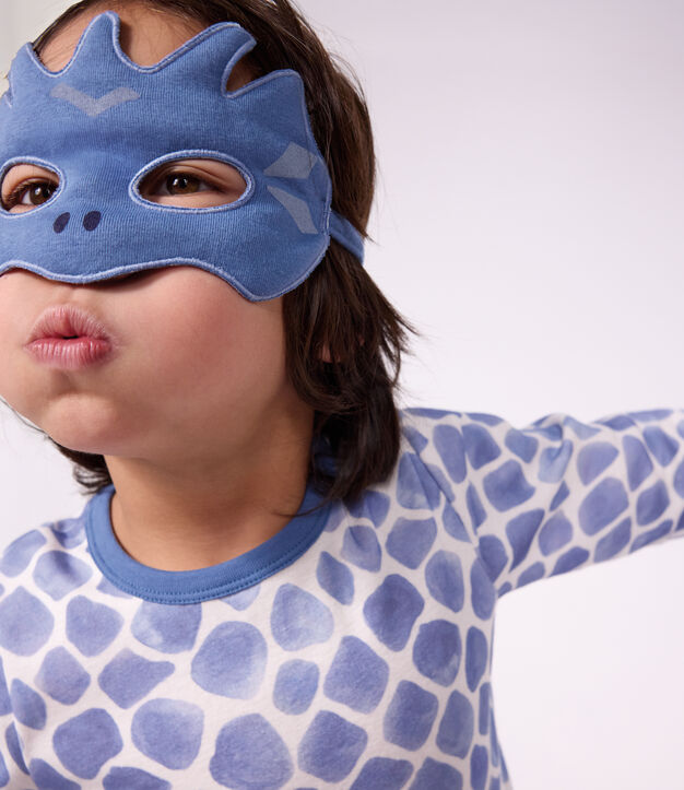 Pigiama travestimento da drago in cotone bambino blu/blu