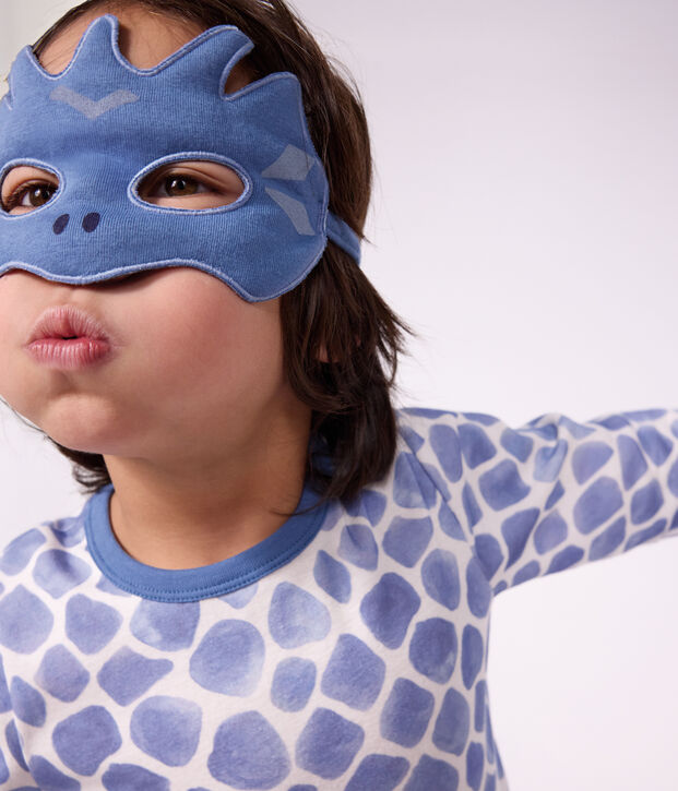 Pigiama travestimento da drago in cotone bambino blu/blu