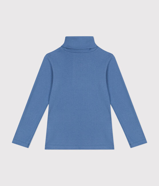 Dolcevita in cotone bambina/bambino blu BEACH