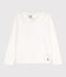 t-shirt a maniche lunghe in cotone per bambini bianco