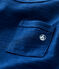 T-shirt bebè tinta unita a maniche corte in jersey blu MEDIEVAL