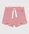 Shorts bambino in jersey fiammato a righe rosa PAPI/beige AVALANCHE