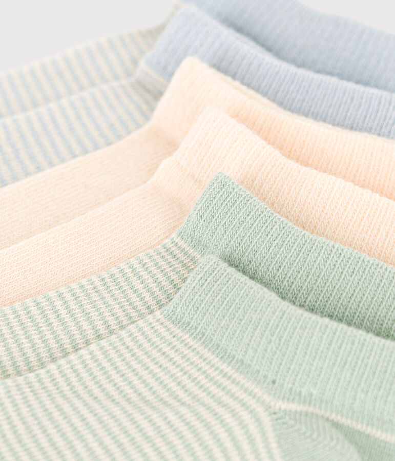 3 paia di calzini bambino in cotone millerighe multicolore