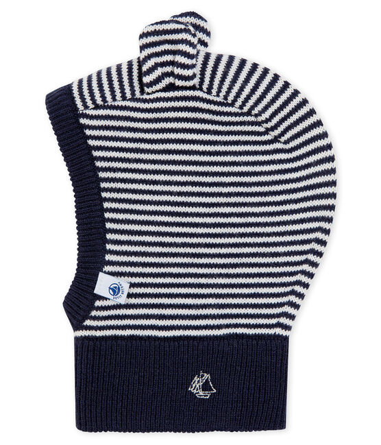 Passamontagna bebè unisex blu SMOKING/bianco MARSHMALLOW