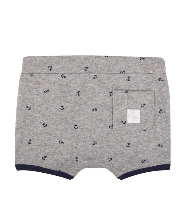 Short beb&egrave; maschio fantasia grigio/blu
