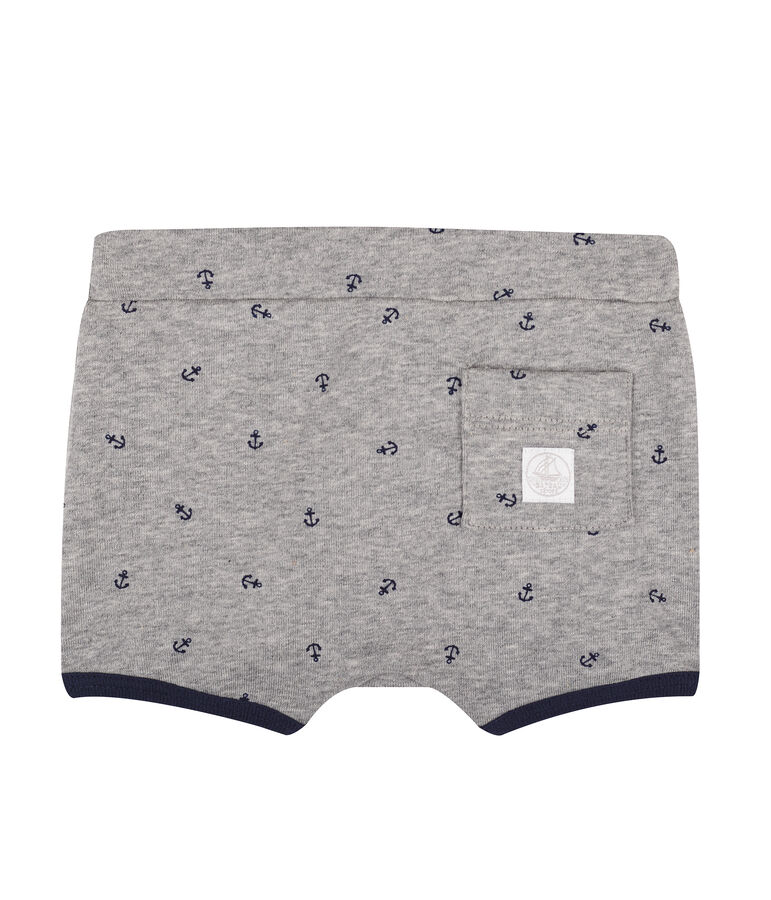 Short beb&egrave; maschio fantasia grigio/blu
