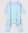 Bodyjama senza piedi da neonato blu a stelle a costine blu FRAICHEUR/grigio CONCRETE