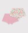 Set di shorty lunghi in cotone a fiori bambina multicolore