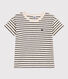 T-shirt rigata in jersey fiammato bambino