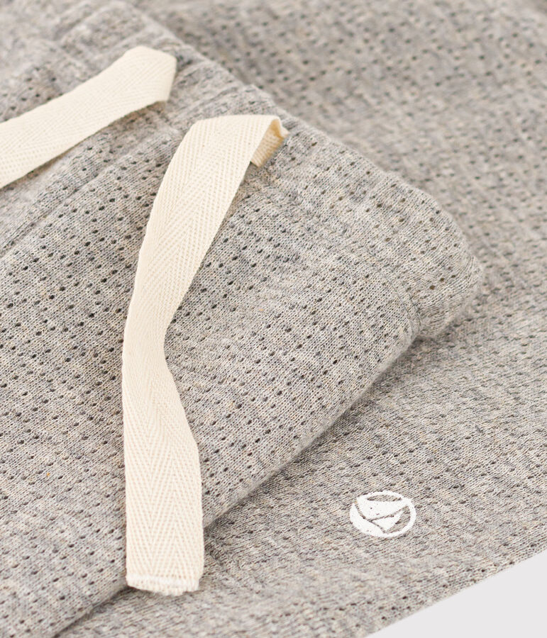 Pigiama donna corto in cotone grigio