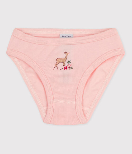 La mutandina in cotone per bambina rosa MINOIS