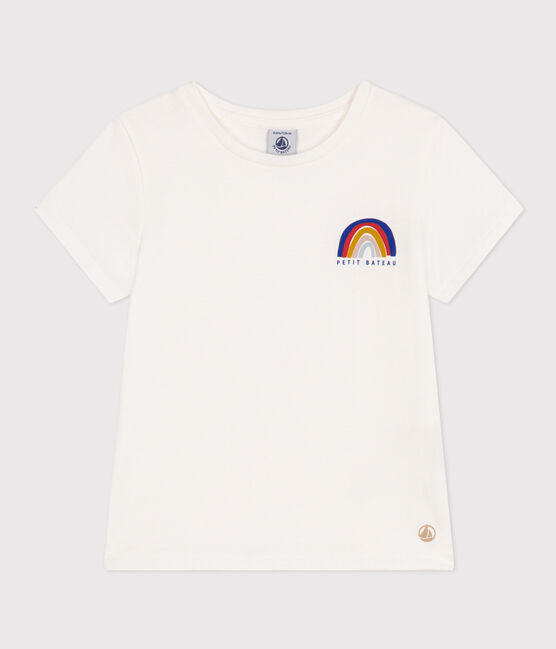 T-shirt in jersey leggero bambina bianco MARSHMALLOW