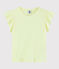 T-shirt a maniche corte in cotone bambina giallo CITRONEL