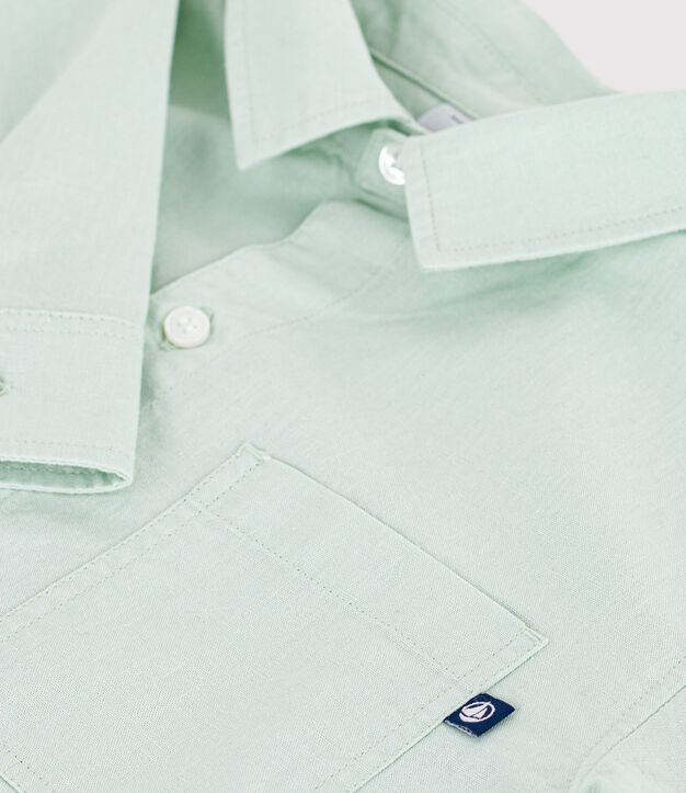 Camicia a maniche lunghe in cotone tinta unita bambino SPRAY