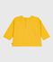 T-shirt a maniche lunghe in cotone con motivo gatto neonato giallo NAPLES