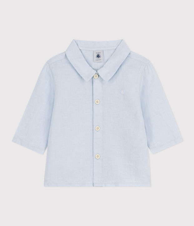 Camicia in lino beb&egrave;. blu