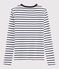 T-shirt iconica scollo rotondo Donna bianco MARSHMALLOW/blu SMOKING