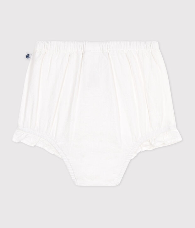 Pantaloncini da neonato in seersucker bianco