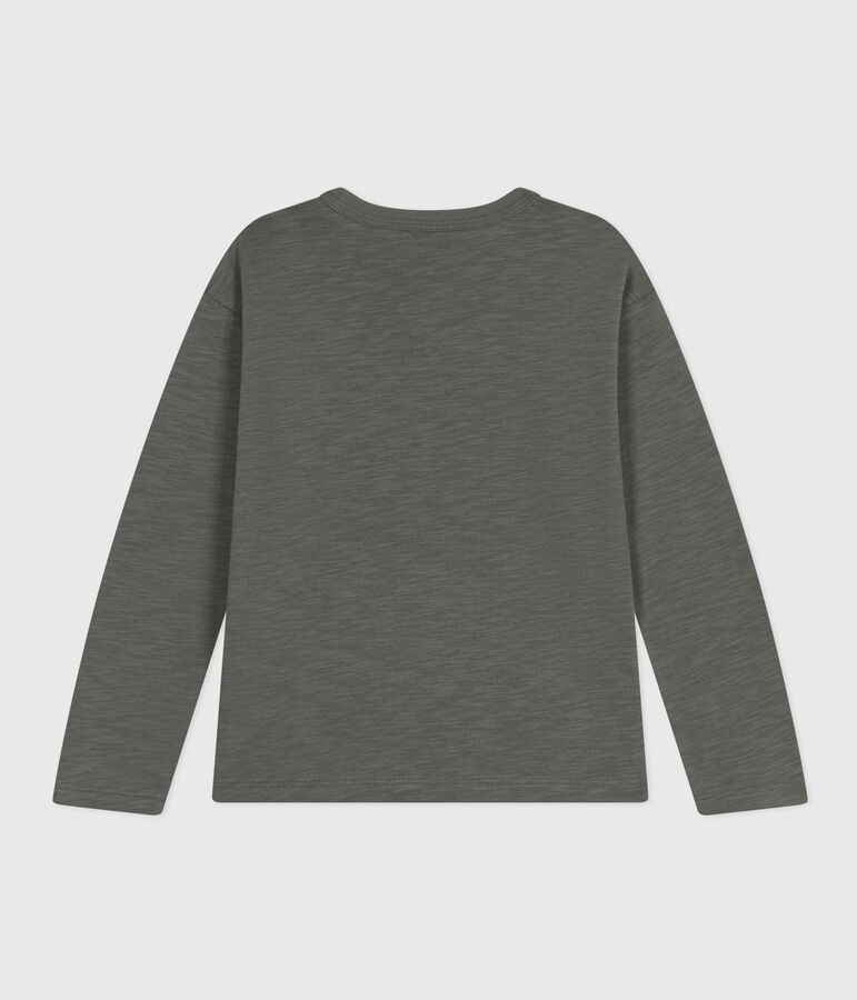 T-shirt a maniche lunghe in cotone bambino verde