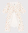 Bodyjama stampato in cotone bianco MARSHMALLOW/ ORANGE