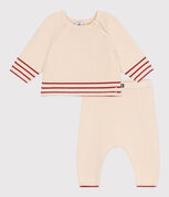 Completo 2 pezzi in maglia di cotone jacquard neonato AVALANCHE/ CORRIDA