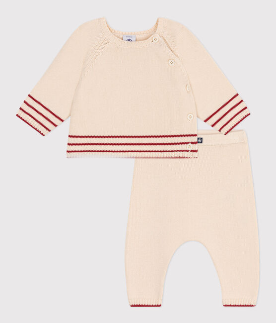 Completo 2 pezzi in maglia di cotone jacquard neonato AVALANCHE/ CORRIDA