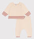 Completo 2 pezzi in maglia di cotone jacquard neonato