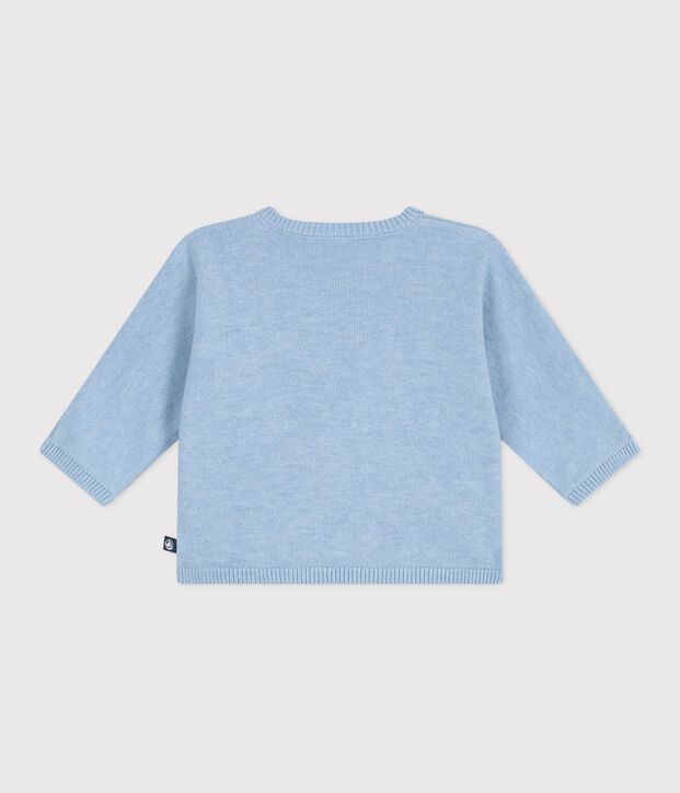 Brassi&egrave;re con incrocio in maglia traforata di misto lana e cotone neonato FLO