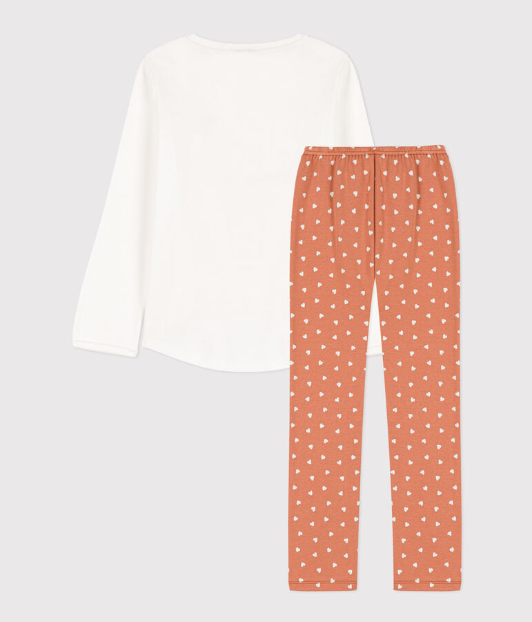 Pigiama bambina in cotone bianco/multicolore