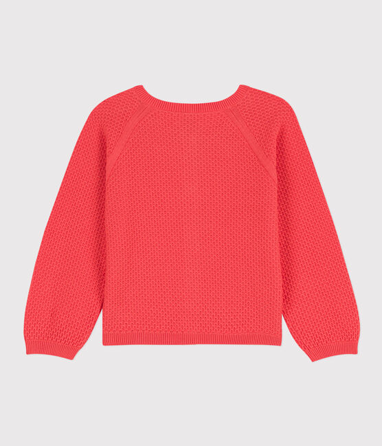 Cardigan in cotone bambina arancione JUPITER