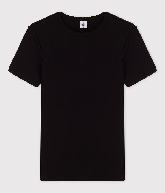 T-shirt coccotte "L'ICONIQUE" in cotone Donna nero NOIR