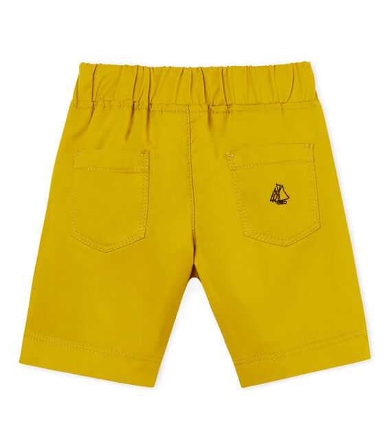 Short bebè maschio in twill verde BAMBOO