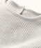 Blusa per bebé femmina con volants grigio BELUGA CHINE