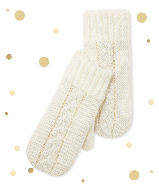 Guanti per bambina beige COQUILLE/giallo DORE