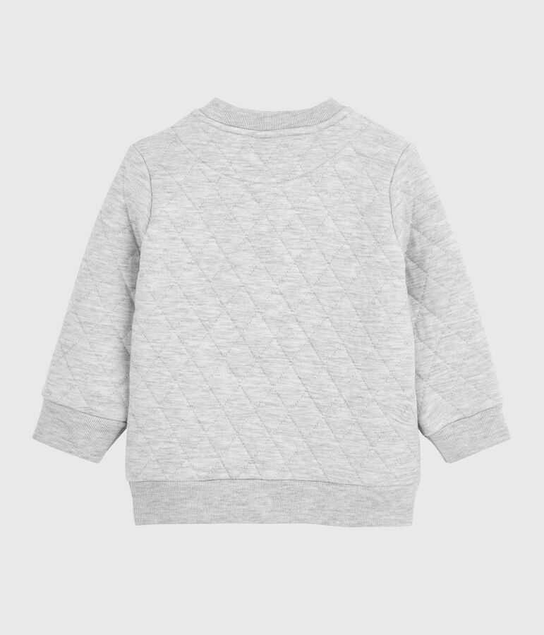 Cardigan beb&egrave; maschio in tubique grigio