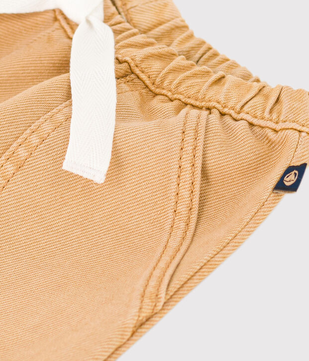 Pantaloni in denim colorato per beb&egrave; beige