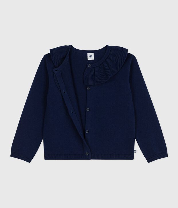 Cardigan in misto lana e cotone tinta unita bambina SOIR