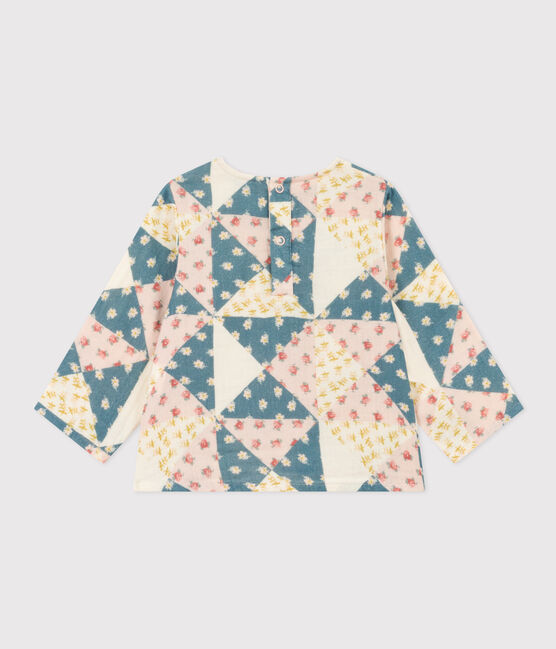 Blusa a maniche lunghe in garza di cotone per bebè bianco AVALANCHE/ MULTICO