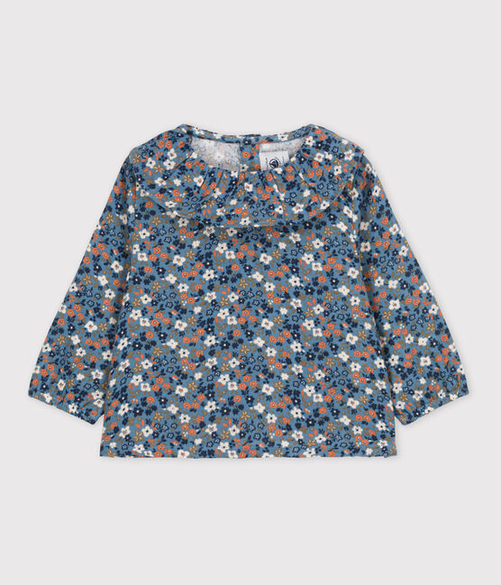Blusa a manica lunga bebè in garza di cotone stampato ROVER/ MULTICO