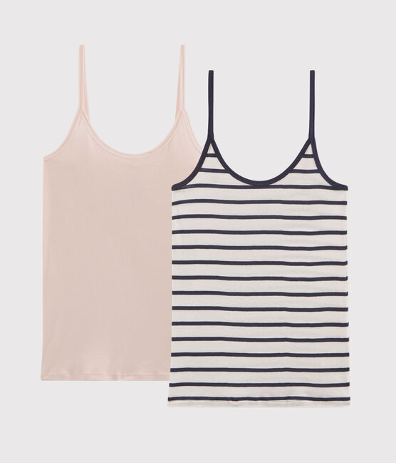 Confezione da 2 canottiere con spalline in cotone Donna variante 1