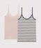 Confezione da 2 canottiere con spalline in cotone Donna variante 1