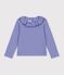 T-shirt con colletto a maniche lunghe tinta unita bambino viola
