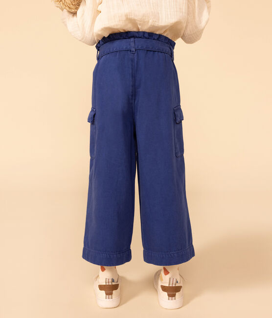 Pantaloni larghi in lyocell bambina blu INCOGNITO