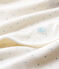 Copertina nascita bebè a costine bianco MARSHMALLOW/blu ACIER