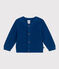 Cardigan in tricot di cotone bebè blu INCOGNITO