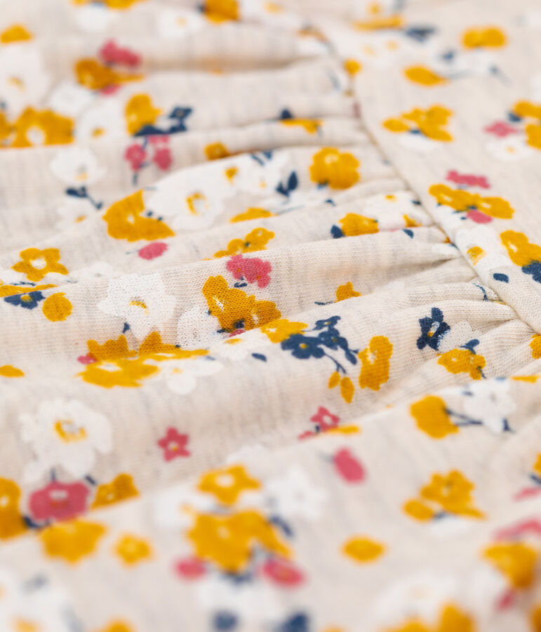 Tutina lunga beb&egrave; femmina beige/multicolore