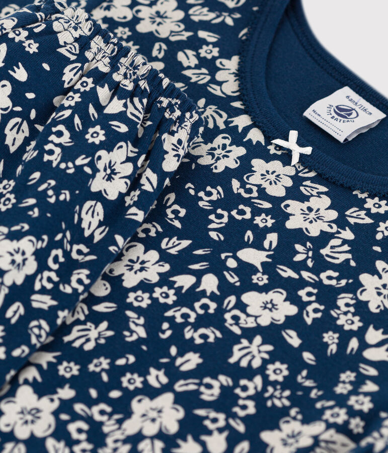 Pigiama corto a fiori in cotone bambina INCOGNITO/ MARSHMALLOW