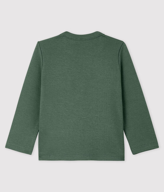 T-shirt a manica lunga in cotone bebè maschio verde VALLEE