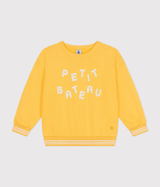 Maglia in tessuto felpato bambina/bambino giallo DAISY
