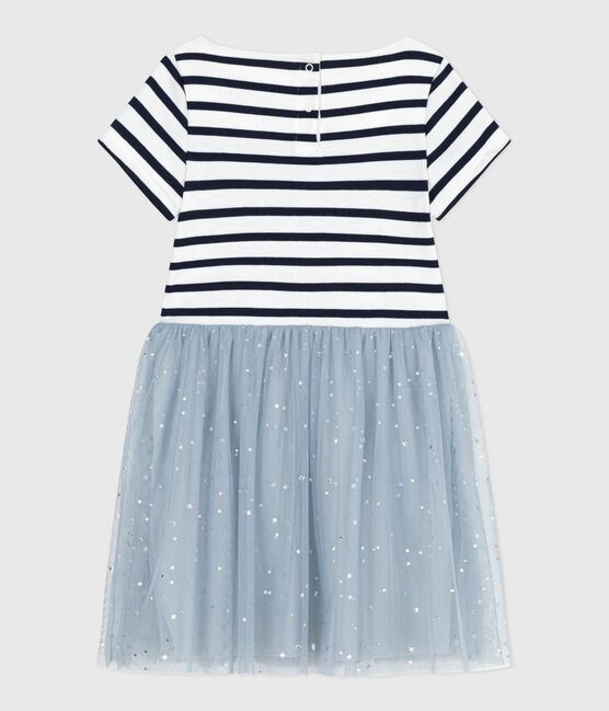 Abito a maniche corte in cotone a righe bambina CO2/ MULTICO